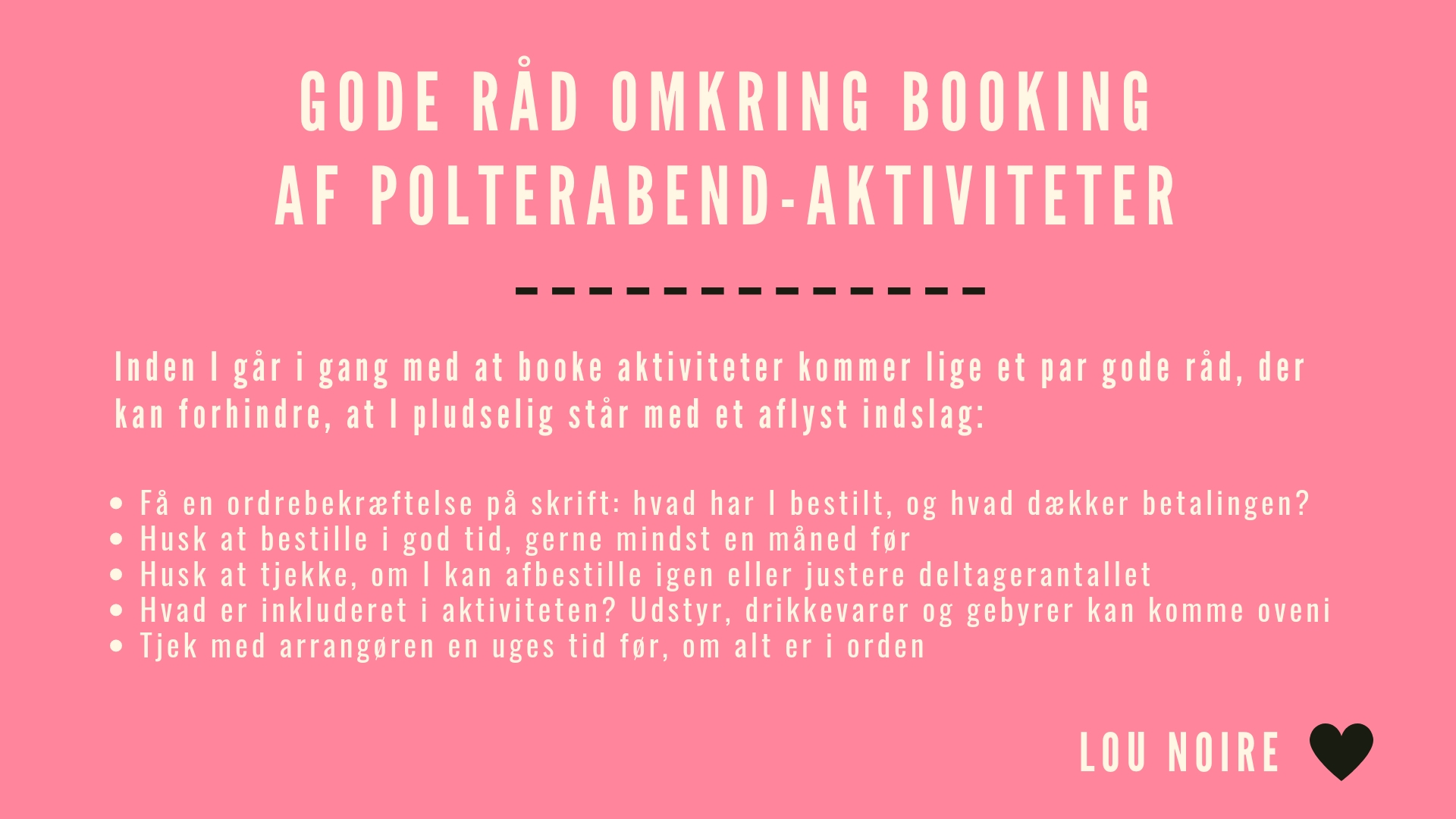 ideer til en polterabend