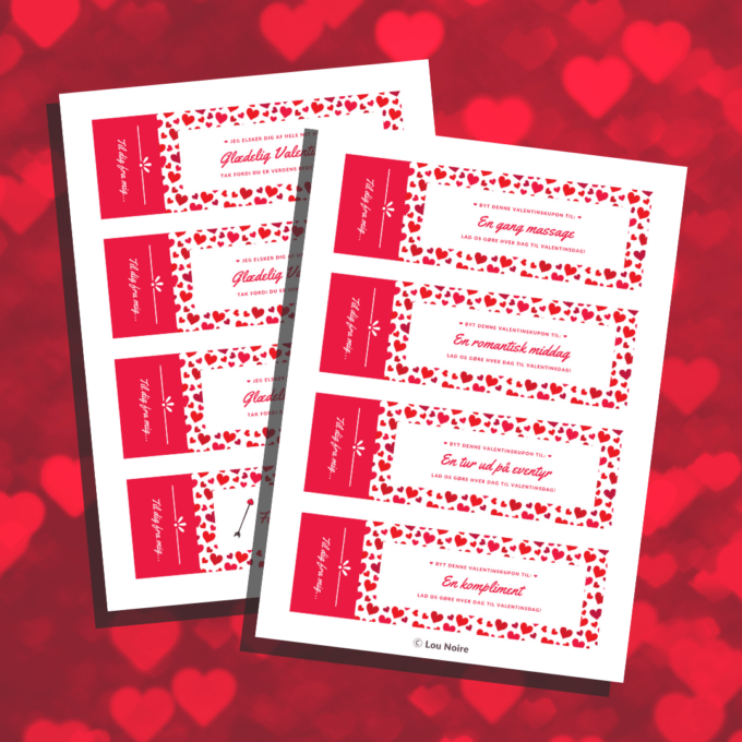 Lou Noire - Kærligheds-kuponer til Valentinsdag - Gave til Valentin Lou Noire - Kærligheds-kuponer til Valentinsdag - Gave til Valentin
