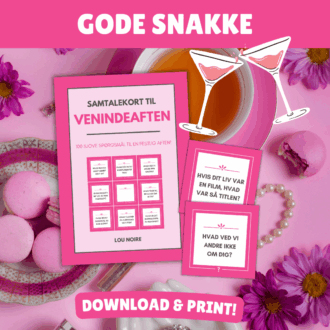 Sjove spil - Samtalekort til venindeaften - Lou Noire