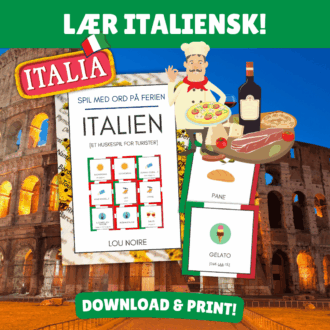 Spil med ord på ferien - Italien - Lou Noire - Print selv