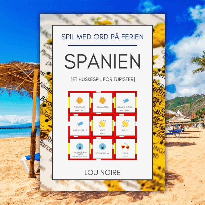 Cover - Spil med ord på ferien - Spanien - Lou Noire
