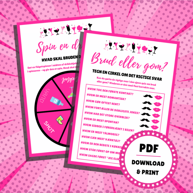 Lou Noire - Den store polterabendpakke - Brud eller gom