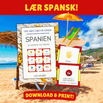 Spil med ord på ferien - Spanien - Lou Noire - Print selv