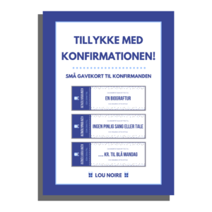 Tillykke med konfirmationen - blå - Cover - Lou Noire