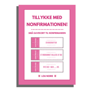 Tillykke med nonfirmationen - pink - Lou Noire - Cover