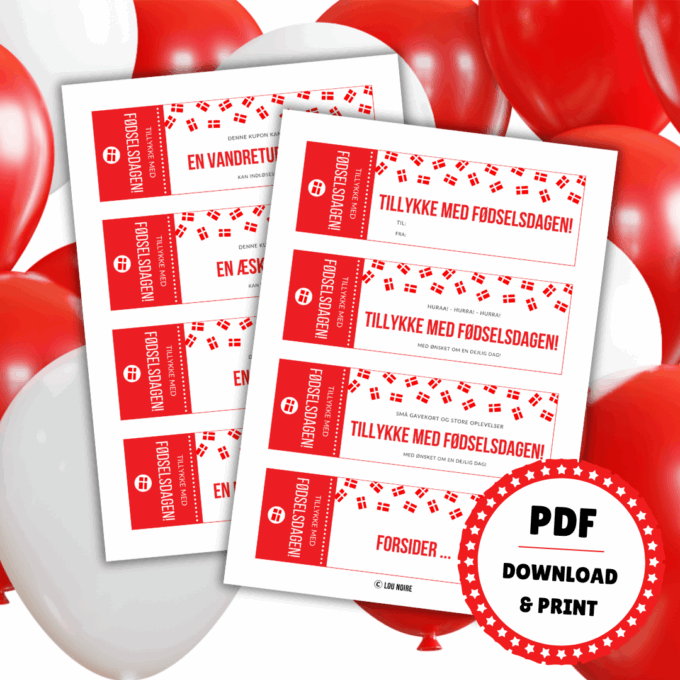 Kuponhæfte - Tillykke med fødselsdagen - Lou Noire Kuponhæfte - Tillykke med fødselsdagen - Lou Noire