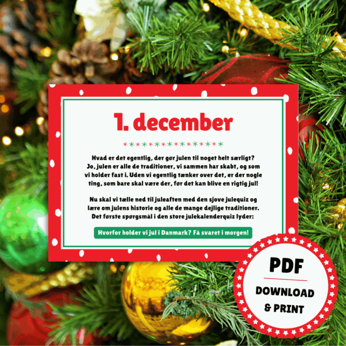 En julekalender om julens historie - Lou Noire - Traditioner