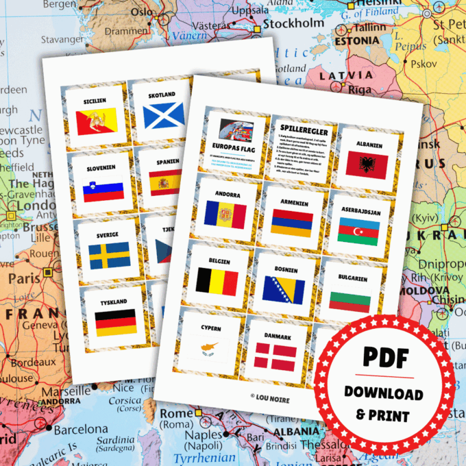Europas flag - Lou Noire - Lær alle flag