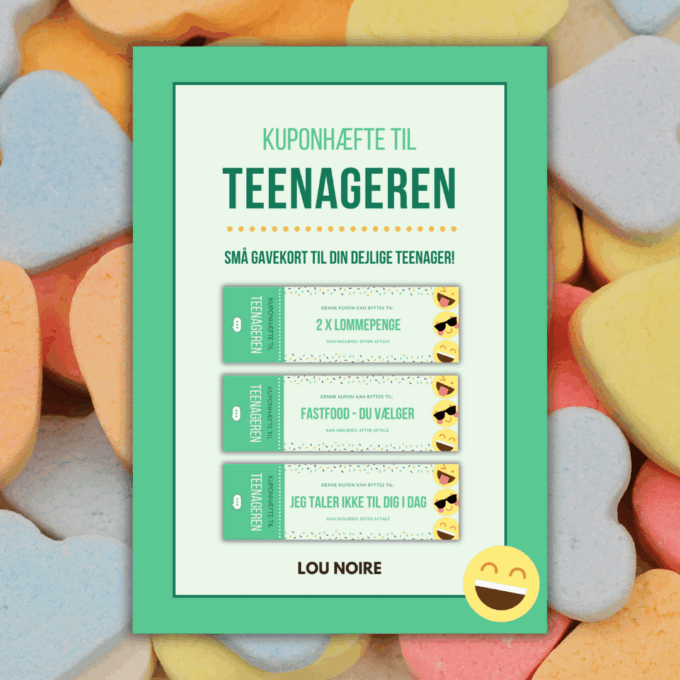 Kuponhæfte til teenageren - grøn - Lou Noire - Cover