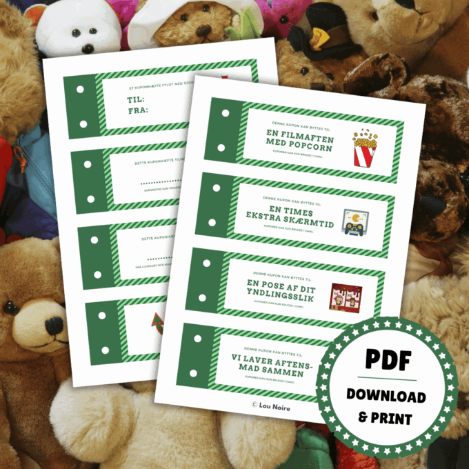 Lou Noire - Gave til børn - Et kuponhæfte til søde børn