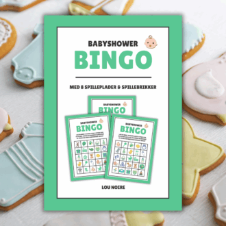 Babyshower-bingo - Grøn - Lou Noire - Cover