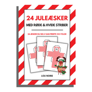 Lou Noire - 24 juleæsker - med røde & hvide striber - Cover