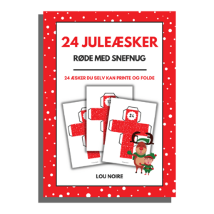Lou Noire - 24 juleæsker - røde med snefnug - Cover