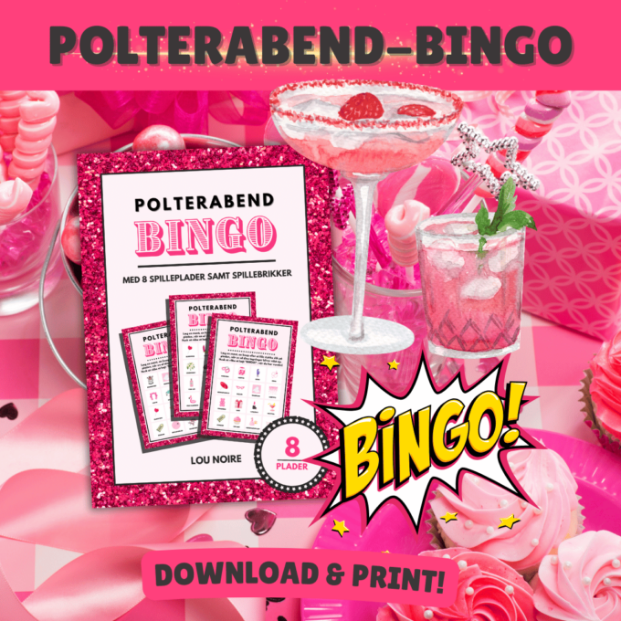 Polterabend-bingo - 8 plader - Lou Noire - Bingoplader