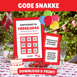 Print selv - Samtalekort til fødselsdag - Lou Noire