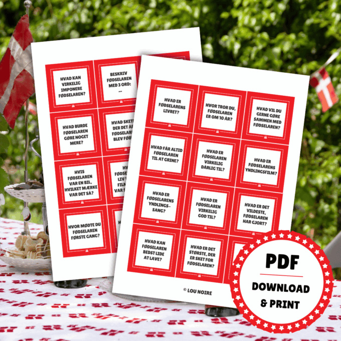 Samtalekort til fødselsdag - Lou Noire - Underholdning Samtalekort til fødselsdag - Lou Noire - Underholdning