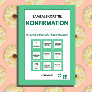 Samtalekort til konfirmation – grøn - Lou Noire - Cover