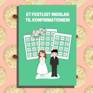 Samtalekort til konfirmation – grøn - Lou Noire - Underholdning