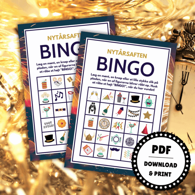 Spil til nytår - Nytårsaften-bingo - Lou Noire