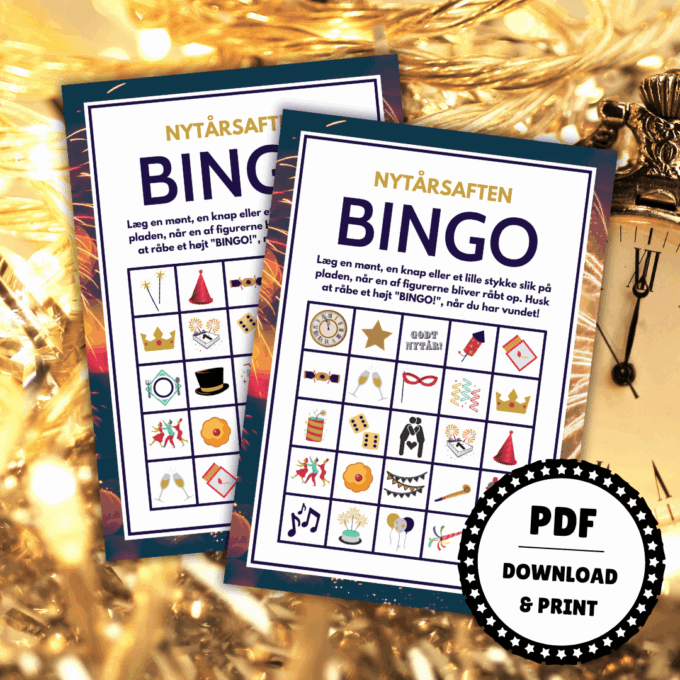 Underholdning til nytårsaften - Nytårsaften-bingo - Lou Noire