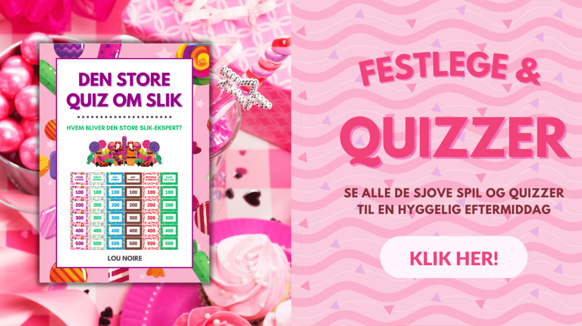 Banner - Quiz og festlege - Lou Noire