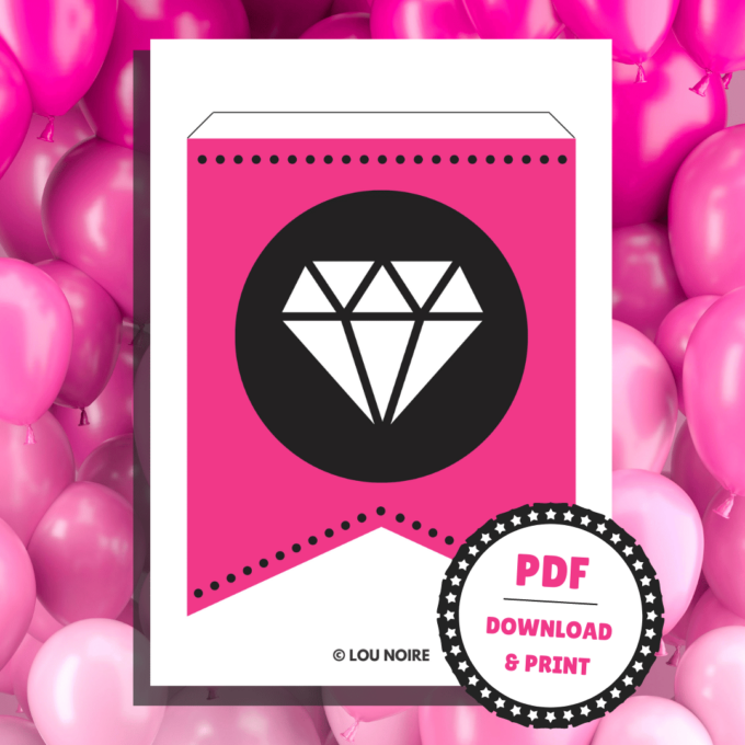 Festlig guirlande til polterabend - Lou Noire - Diamant