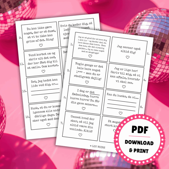 Breve - Åben når... - 20 breve til din bedste veninde - Lou Noire