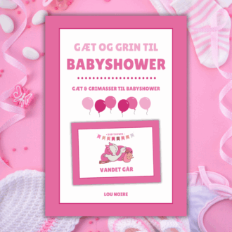 Gæt og grin til babyshower - pink - Lou Noire - Cover