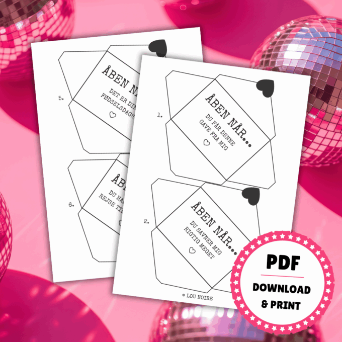 Kuverter - Åben når... - 20 breve til din bedste veninde - Lou Noire