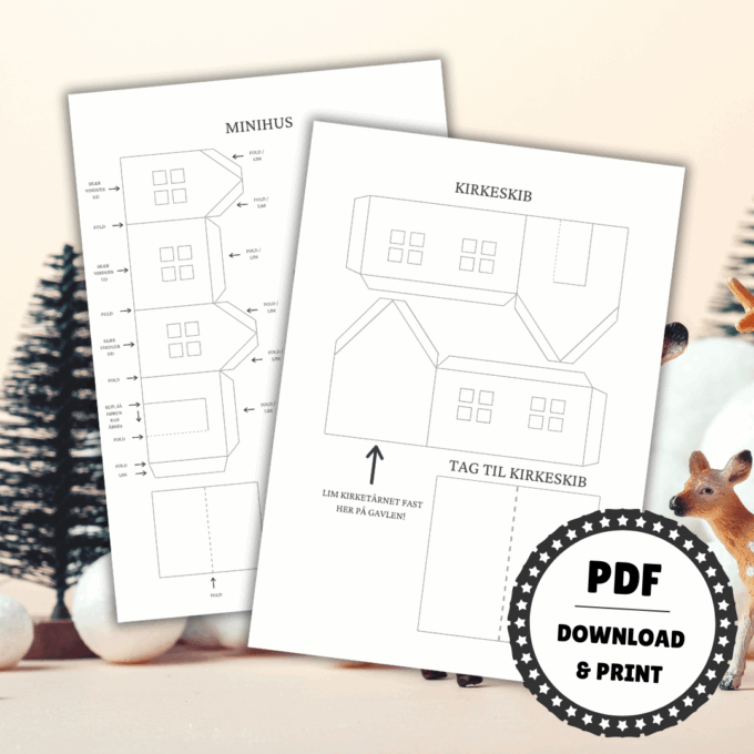 Skabeloner til lysende julehuse - Lou Noire - Julepynt Skabeloner til lysende julehuse - Lou Noire - Julepynt