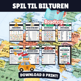 7 sjove spil til bilturen - Print selv - Lou Noire