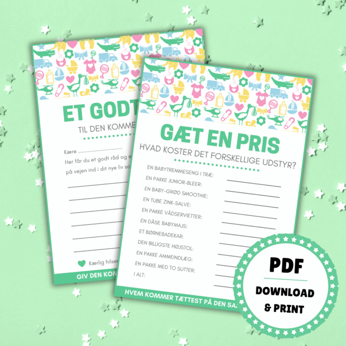 Baby shower - 7 sjove spil til babyshower - Lou Noire