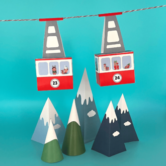 En julekalender med den lille svævebane - Lou Noire - Nisselandskab