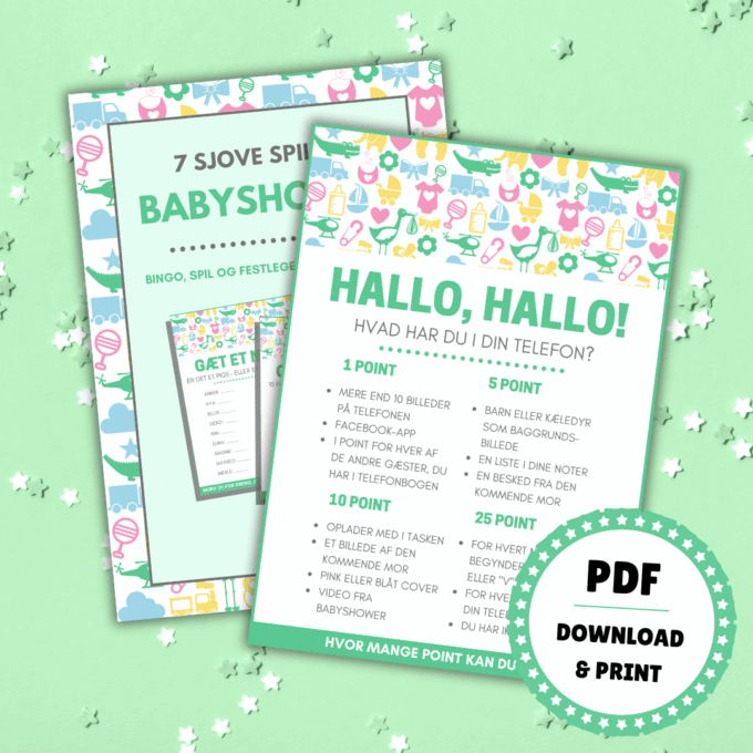 Gaver til baby shower - 7 sjove spil til babyshower - Lou Noire