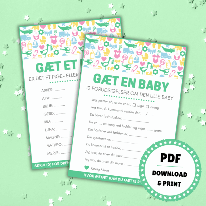 Spil til baby shower - 7 sjove spil til babyshower - Lou Noire