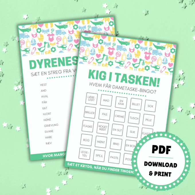 Underholdning til babyshower - 7 sjove spil til babyshower - Lou Noire