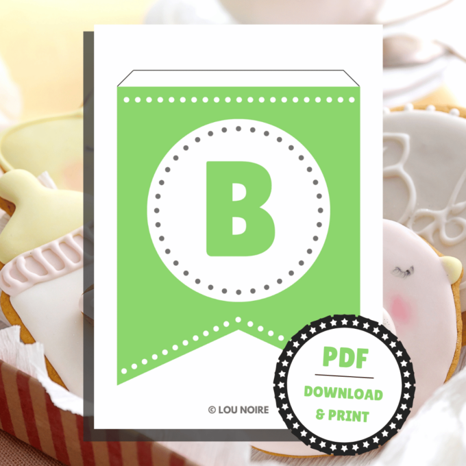 Festlig guirlande til babyshower - Lou Noire - Baby shower