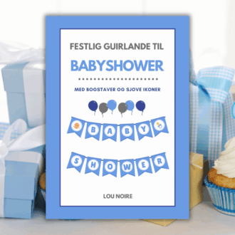 Lou Noire - Cover - Festlig guirlande til babyshower - blå