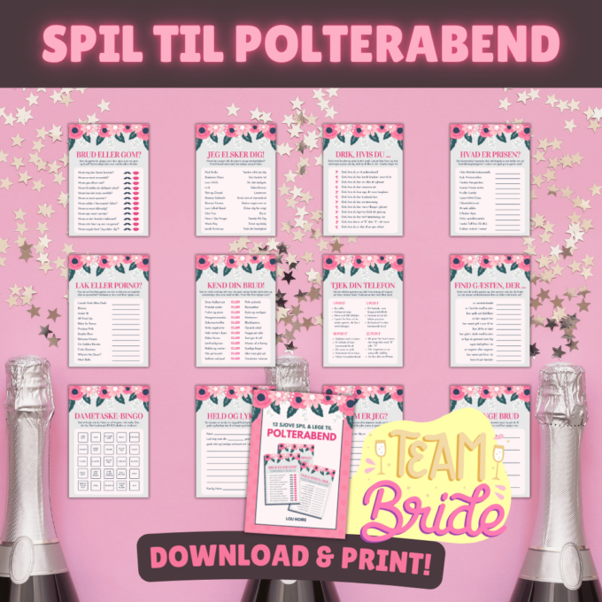 12 sjove spil og lege til polterabend - Lou Noire - Oversigt