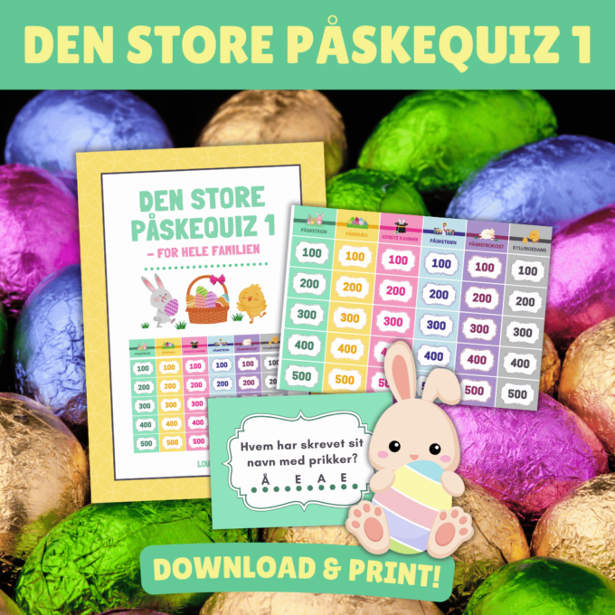 Den Store Påskequiz 1 - Lou Noire - Oversigt Den Store Påskequiz 1 - Lou Noire - Oversigt
