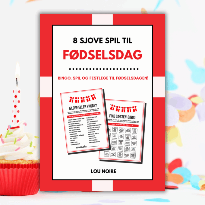 Lou Noire - Cover - 8 sjove spil til fødselsdag Lou Noire - Cover - 8 sjove spil til fødselsdag
