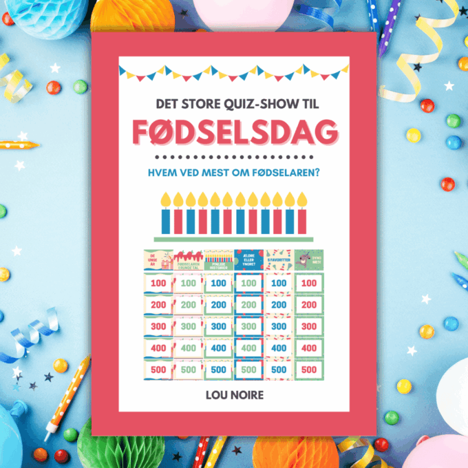 Cover - Det store quiz-show til fødselsdag - Lou Noire