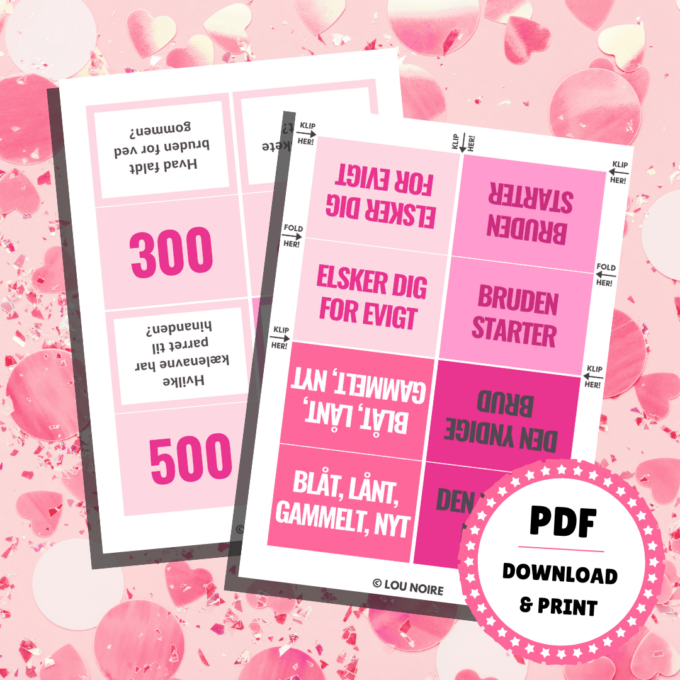 Den Store Quiz Til Polterabend - Lou Noire - Skabelon til quiz Den Store Quiz Til Polterabend - Lou Noire - Skabelon til quiz