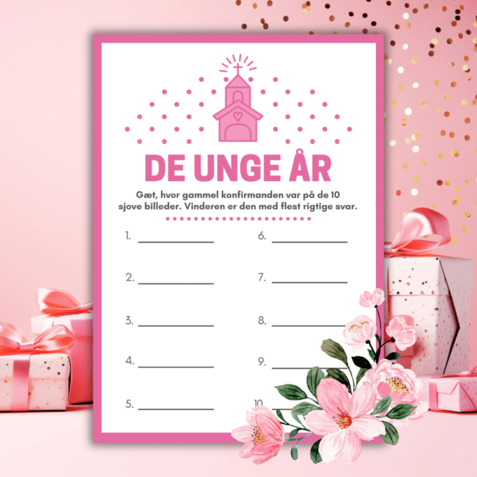 Lou Noire - 8 sjove spil og lege til konfirmation - pink - Billeder