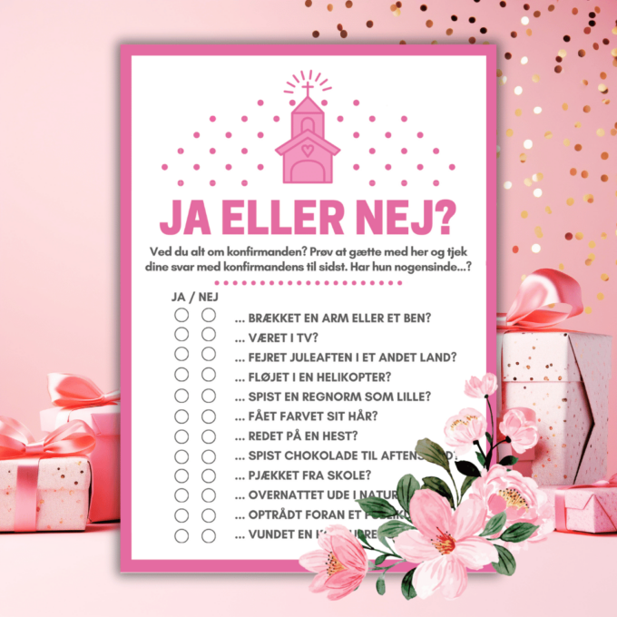 Lou Noire - 8 sjove spil og lege til konfirmation - pink - Underholdning