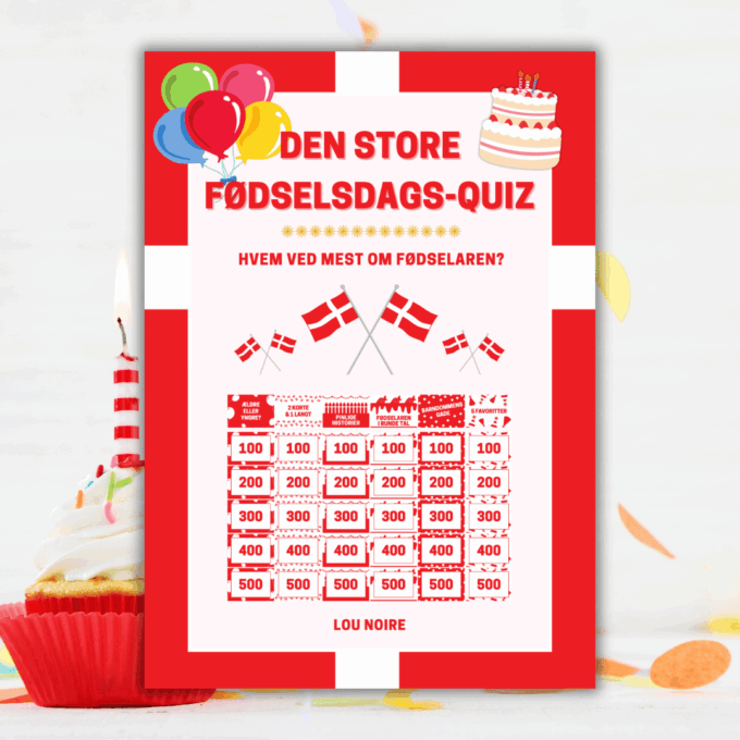 Lou Noire - Cover - Den store fødselsdags-quiz