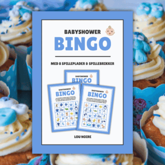 Babyshower-bingo - Blå - Lou Noire - Cover