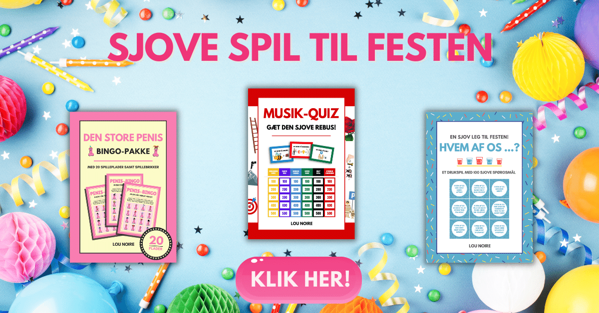 Sjove spil til fest - Banner - Lou Noire