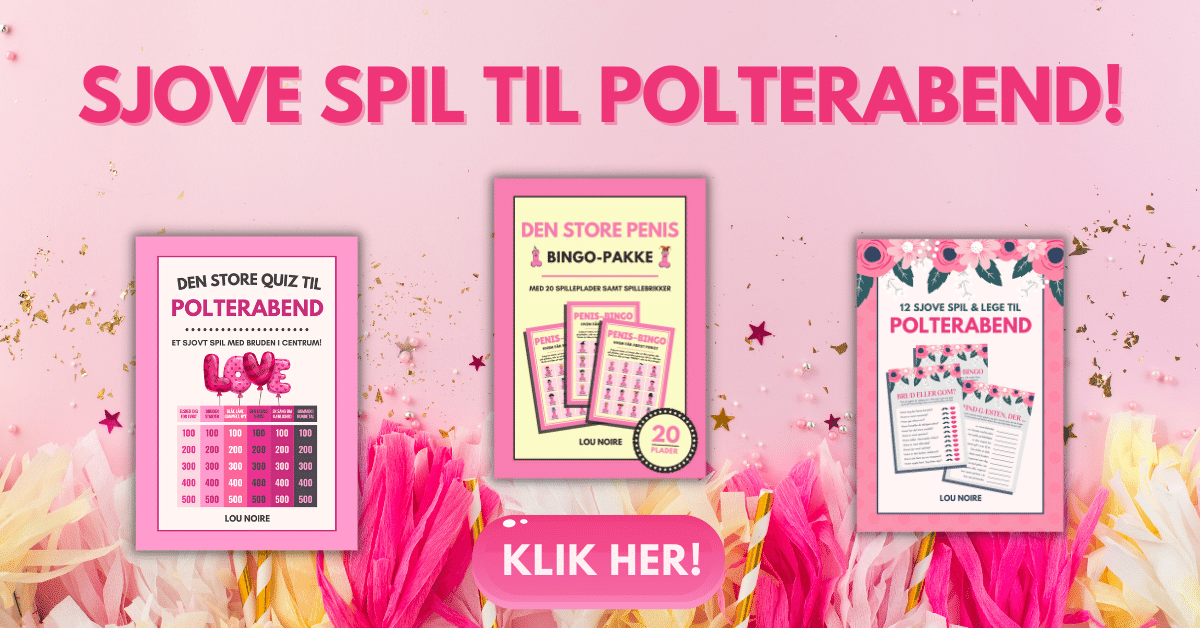 Sjove spil til polterabend - Banner - Lou Noire