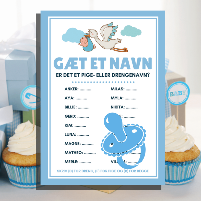 7 sjove spil til babyshower - Lou Noire - Pige- eller drengenavn